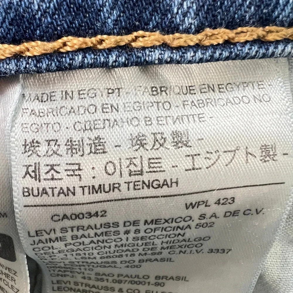 Levi's 511‎ Slim Fit Stretch Mid Rise Jeans Mens 32X34 Blue Denim Medium Wash